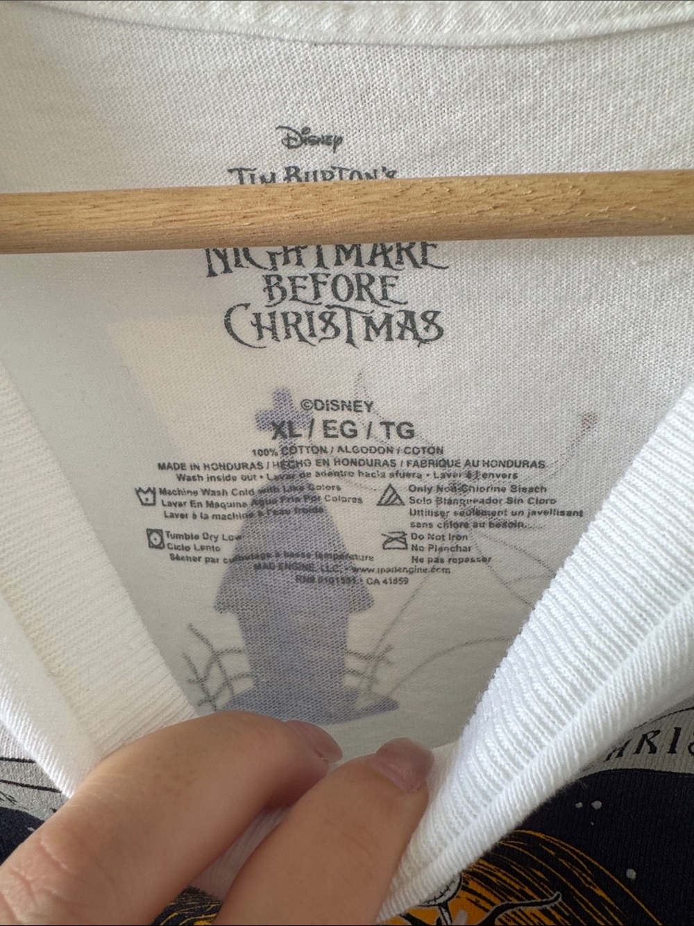 The Nightmare Before Christmas Jack & Sally Graphic Tee - White - Picture 2 of 5